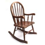 A child's stickback rocking chair, 72cmH