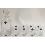 An Edinburgh Crystal whiskey set, comprising of a decanter and eight tumblers