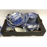 A quantity of blue and white Spode Italian ceramics, to include plates, bowls, milk jugs, tea