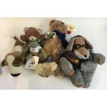 A mixed lot of stuffed toys, to include a Keel Toys Teddy Bear, Womble, Harrods bear, a Koala made