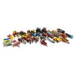 A large quantity of model tractors and other vehicles, to include Dinky and Britains, including a