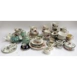 A mixed lot of teaware to include a Royal Albert 'Sweet Romance' part tea set; Ridgway 'Royal