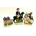 Several Staffordshire figures to include Dick Turpin and two others (3)