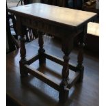 A 20th century oak joint stool