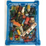 A large collection of approx. 70 toy cars, mainly Lesney Matchbox, Corgi and Majorette, to include a