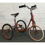 A vintage tricycle with Brooks leather saddle