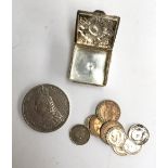 An 1889 Queen Victoria jubilee George and the Dragon silver crown, together with a number of