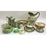 A mixed lot of ceramics to include Meakin 'Malmaison', set of three graduating jugs by Biltons,
