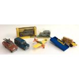 A selection of toy cars by various makers, to include a Dinky Toy Land Rover Fire Engine no. 282;