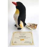 A Steiff Possy Alpaca Penguin, made from alpaca mohair, serial number 0132, together with