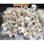 A large quantity of crested china