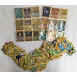 A quantity of approx. 400 Pokemon cards, mainly from Base, Fossil, Team Rocket and Jungle sets, to