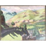 Paul Mery, 20th century French school, 'Lourdes', oil on board, title date and initials P M to the