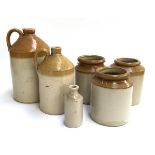 A quantity of stoneware items, to include small loop handled flagon by 'Price of Bristol'; one other