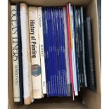 A mixed box of auction catalogues, and art books