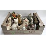 A mixed lot of figurines to include several Staffordshire dogs and cats