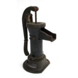A cast iron water pump top, 38cmH
