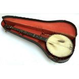 A five string banjo, 'The Windsor Popular Model 1', Castle Works, Birmingham,, mother of pearl