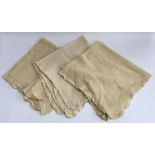 Three knitted wool baby shawls (3)