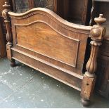 Two 19th century carved mahogany double bedheads