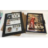 A large collection of Diana Princess of Wales ephemera; to include framed first day covers from 3