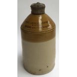 A stoneware flagon, marked 'Imperial Chemical Industries ltd, General Chemicals Division', 34cmH