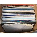 A mixed box of vinyl LPs, to include Robert Palmer, Silk, and various dance music