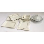 A mixed lot of white ceramic tableware to include Villeroy & Boch 'New Wave' (8), Richard Ginoil,