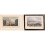 Two coloured engravings after Thomas Shepherd, 'Regent Street from the Circus Piccadilly' and