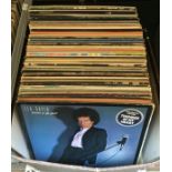 A mixed box of various rock and pop vinyl LPs, to include Elvis Presley, Bread, Thompson Twins, etc