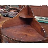 A Regency mahogany corner shelf, 76cmW