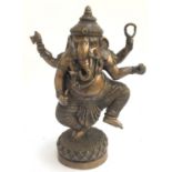A cast metal figure of Ganesha, 33cmH