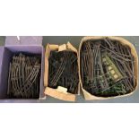 A very large quantity of Hornby and other O gauge three and two rail track (three boxes)