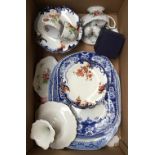 A mixed lot of ceramics to include a small quantity of Spode 'Marlborough Sprays', two Willow