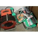 A mixed quantity of tools, to include a Parkside carving tool; Parkside angle grinder with diamond