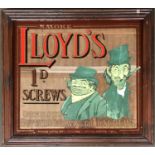 A Lloyds cigarettes advertising mirror, 44x49cm