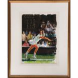 Ken Swaine, Wimbledon '92, gouache, 36x26cm
