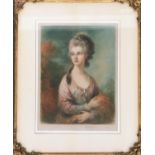 The Hon. Mrs. Graham; mezzotint in colour by Elizabeth Gulland after the picture by Gainsborough,