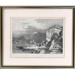 Lithograph after Villeneuve, 'Isola Pescatorina prise de l'Isola Bella' - Isola Pescatorina seen