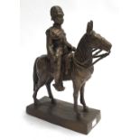 A cold cast statue of a colonial rider, 33.5cmH