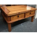 A small coffee table with two drawers, 64x41x33cmH