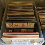 A large box of vinyl LPs to include some jazz, Randy Crawford, The Commodores, Elvis Presley,