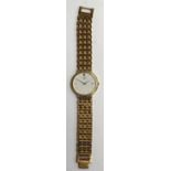 A gent's Seiko quartz wrist watch, white dial, 33mm