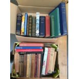Two mixed boxes of books to include Mark Twain, Edgar Wallace, Oscar Wilde, and a Folio Society