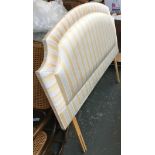 An upholstered king size headboard, 5ft wide