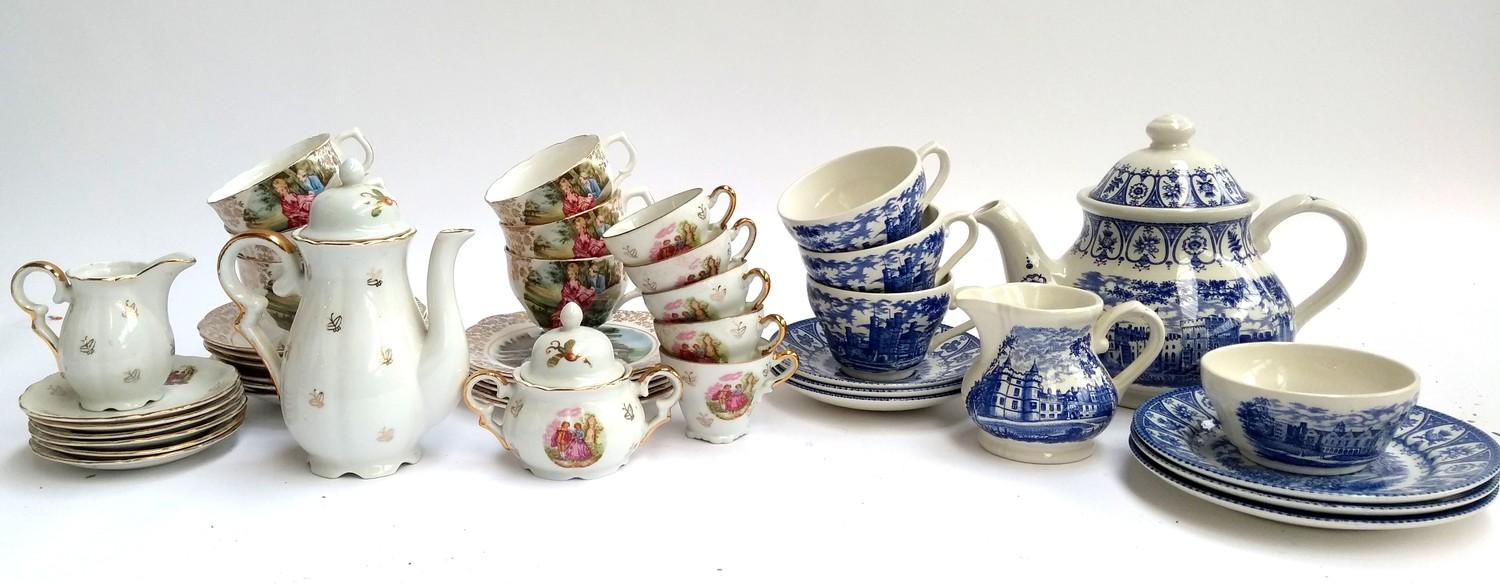 A mixed lot of ceramics, to include Broadhurst Ironstone 'Holyrood' pattern tea set; two part tea