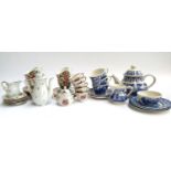 A mixed lot of ceramics, to include Broadhurst Ironstone 'Holyrood' pattern tea set; two part tea