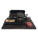 An early 20th century German AEG Mignon Modell 2 USG index typewriter, in original case