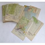A collection of aeronautical interest charts of America, including Miami, Norfolk, Nashville,
