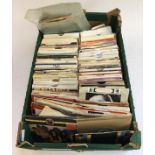 A large mixed box of vinyl singles to include Blue Bells, Another Weekend and Dion